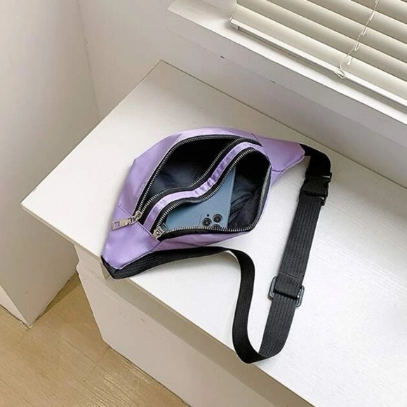 💙 Women’s Double Zip Front Pockets Adjustable Strap Fanny Pack - Picture 4 of 6